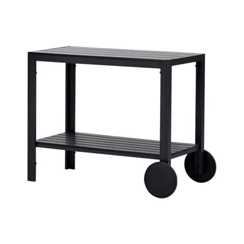 Lisomme Kate tea trolley - L90 x B45 x H74 cm - Zwart Opbergen Zwart Metaal