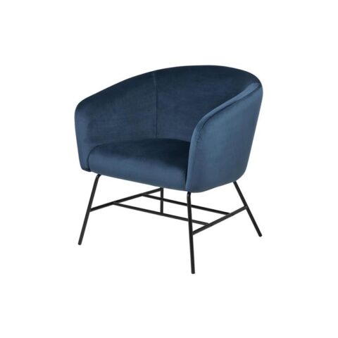 Lisomme Lissy velvet fauteuil donkerblauw Stoelen Blauw Fluweel