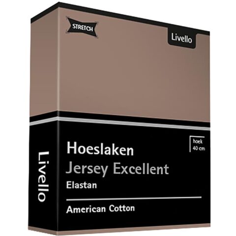 Livello Hoeslaken Jersey Beddengoed Bruin Elastaan