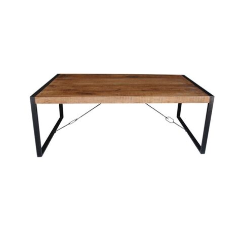 Livingfurn - Eetkamertafel Strong - U-Poten - Mango Hout - 160cm Tafels Bruin