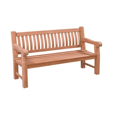 Livingfurn - Tuinbank Patrick Bench Fat - Teakhout - 50x166x45 Tuinmeubelen Bruin Hout