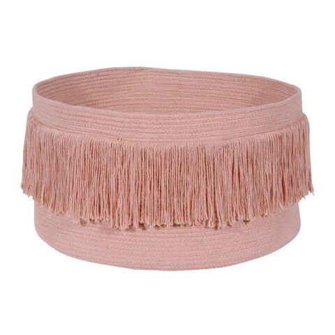 Lorena Canals Fringes Sahara Nude Opbergmand Ø 45 x 25 cm cm Opbergen Roze Katoen