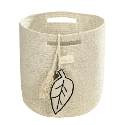 Lorena Canals Leaf Natural Opbergmand 30 x Ø 30 cm Opbergen Beige Katoen