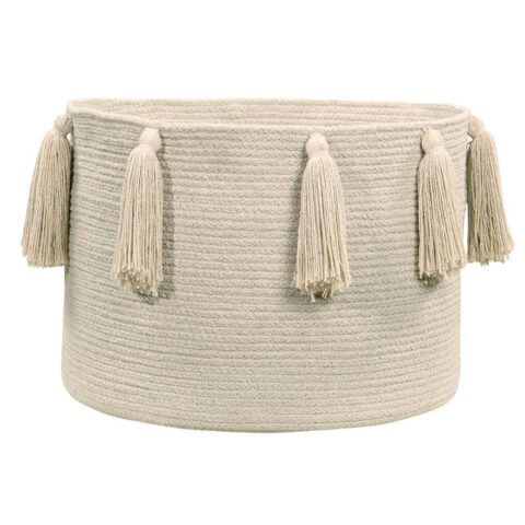 Lorena Canals Tassels Natural Opbergmand 30 x Ø 45 cm Opbergen Beige Katoen