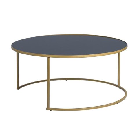 M2 Kollektion Matteo Salontafel Glas Rond Tafels Zwart Glas