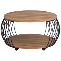 M2 Kollektion Peking Salontafel Ø80 cm Tafels Zwart MDF