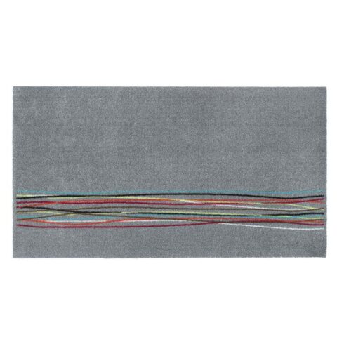 MD Entree - Design mat - Universal - Lucky Lines - 67 x 120 cm Woondecoratie Grijs Polyamide