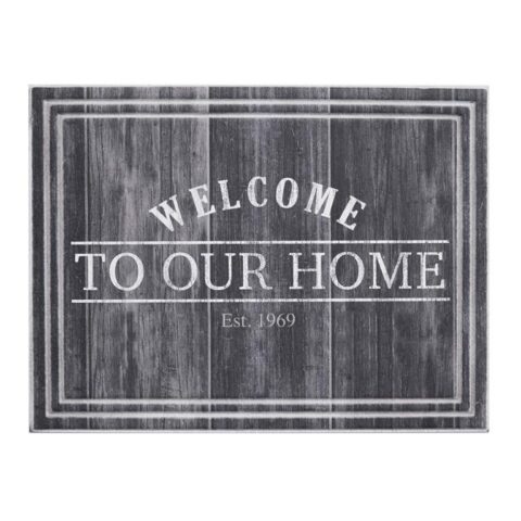 MD Entree - Deurmat - Ecomat Tradition - Home Welcome - 45 x 60 cm Woondecoratie Grijs Polyester