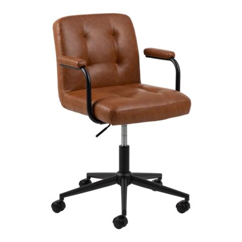 MOOS Noucah Bureaustoel - Brandy Stoelen Bruin PU leder