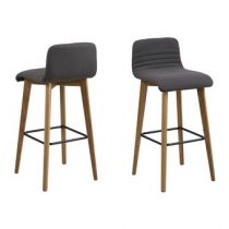 MOOS Ruben Barkruk 2 st. Stoelen Grijs