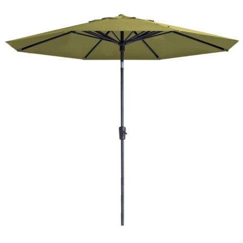 Madison Parasol Paros II Luxe 300 cm saliegroen Zonwering Groen Staal