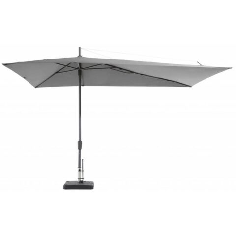 Madison Zweefparasol Asymetriq Sideway 360 x 220 cm light grey Zonwering Grijs Aluminium