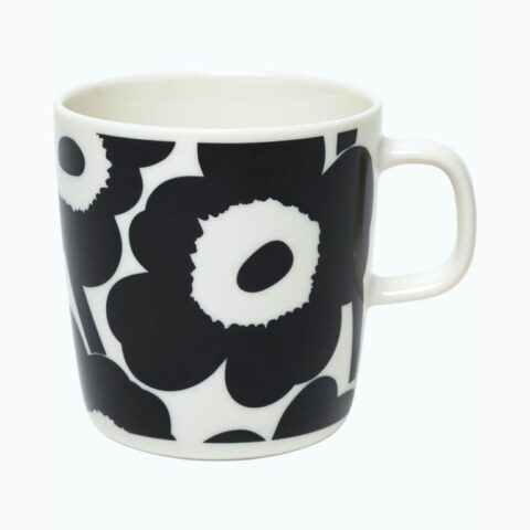 Marimekko Mok Unikko Zwart Wit 4 dl