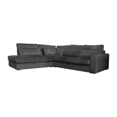 Maxicomfy Hoekbank Milo (donkergrijs) 5-Zits Lounge links Banken Grijs Polyester