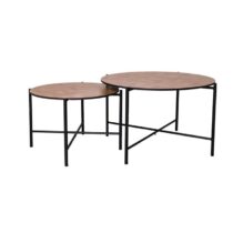 MaximaVida kruisframe salontafel set Copenhagen 62 en 49 cm Tafels Bruin