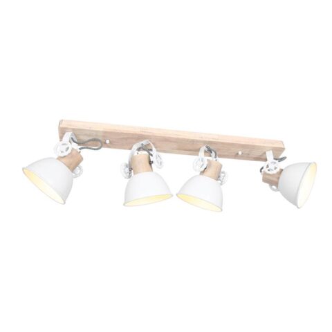 Mexlite Plafondlamp modern - Metaal - Wit Spotjes Wit Metaal