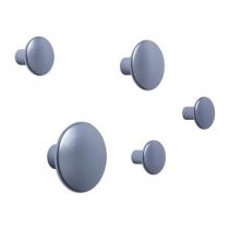 Muuto The Dots Metal Wandhaken Set van 5 Kapstokken Blauw Metaal