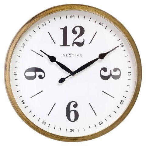 NeXtime Classic 39 cm wandklok Klokken Goud Metaal