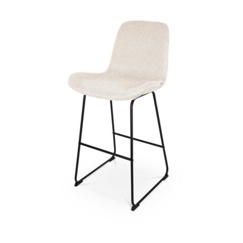 Nolon Nino barkruk beige - zwart onderstel - 75 cm Stoelen Beige Katoen