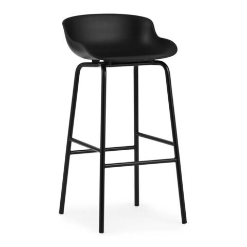 Normann Copenhagen Hyg Barkruk 75 cm - Black Stoelen Zwart Kunststof