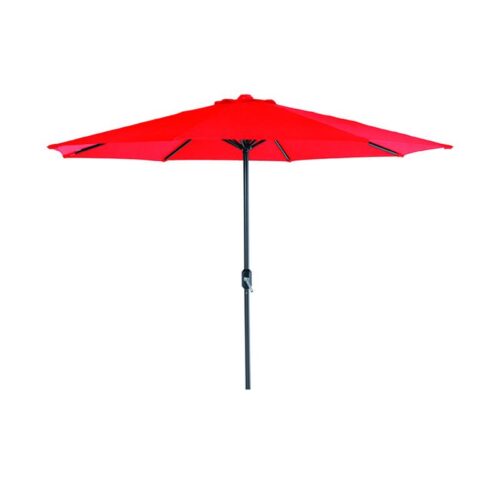 Parasol Lotus Ø300 cm - royal grey-rood Zonwering Rood Polyester