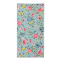 PiP Studio Good Evening Douchelaken 70 x 140 cm Badtextiel Blauw Velours