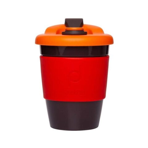 Pioneer - Set van 2 - Herbruikbare Koffiebeker - 340ml - Vulcano Red - Servies Rood Siliconen