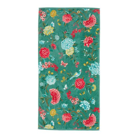 Pip Studio Good Evening Badhanddoek 70 x 140 cm - Groen Badtextiel Groen Katoen