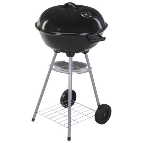 ProGarden Kogelbarbecue op wielen 46 cm zwart Barbecues Zwart Metaal