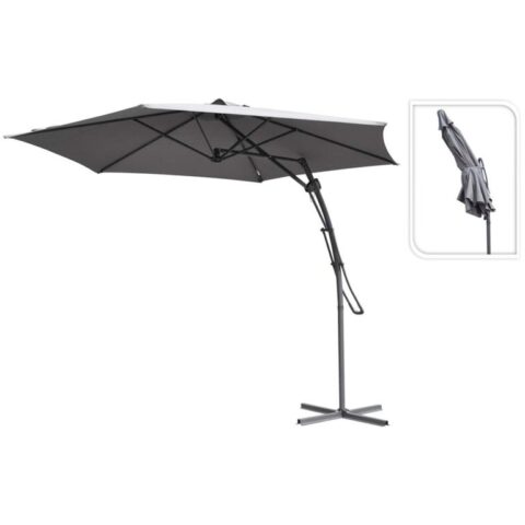 ProGarden Zweefparasol 300 cm grijs Zonwering Grijs Polyester