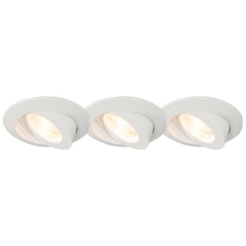 QAZQA LED Tuinspot relax - Wit - Modern - D 88mm Buitenverlichting Wit Kunststof