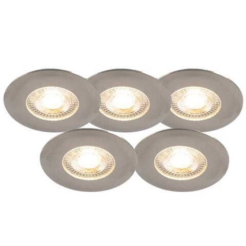 QAZQA LED Tuinspot ulo - Zilver - Modern - D 82mm Buitenverlichting Zilver Kunststof