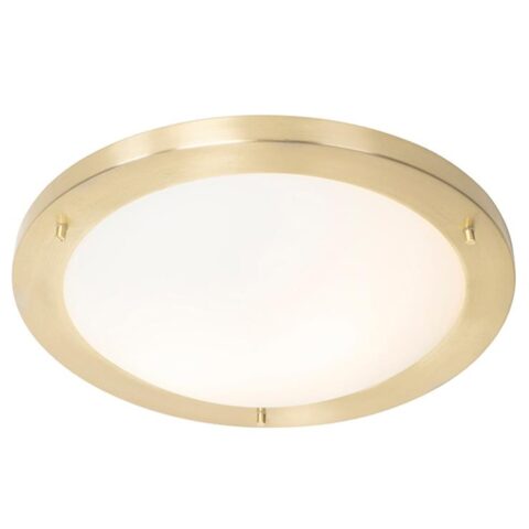 QAZQA Plafondlamp buiten yuma - Goud/messing - Modern - D 41cm Buitenverlichting Goud Glas