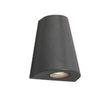 QAZQA Wandlamp buiten Dreamy - Donkergrijs - Modern - B 125mm Buitenverlichting Grijs Aluminium