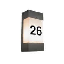 QAZQA Wandlamp buiten Tide - Donkergrijs - Modern - L 140mm Buitenverlichting Grijs Aluminium