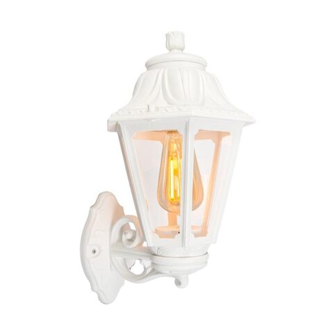 QAZQA Wandlamp buiten anna - Wit - Klassiek / Antiek - L 130mm Buitenverlichting Wit Kunststof