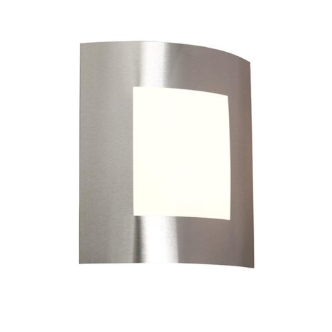 QAZQA Wandlamp buiten emmerald - Staal - Modern - B 230mm Buitenverlichting Wit