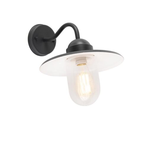 QAZQA Wandlamp buiten kansas - Donkergrijs - Landelijk - L 294mm Buitenverlichting Grijs Aluminium