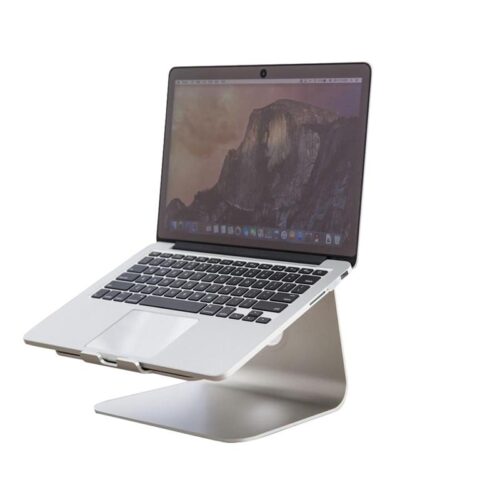 QUVIO Aluminium laptop standaard Bureau Grijs Staal