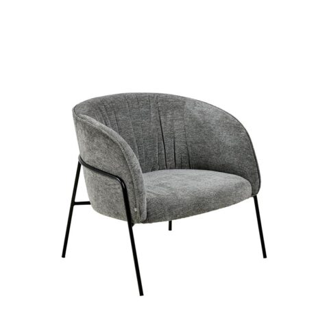 Rebellenclub Fauteuil Bergen - Antraciet Stoelen Grijs Polyester