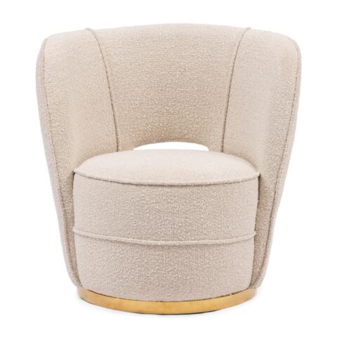 Riviera Maison Taylor Lobby Armchair White Sand - 80.0x89.0x87.0 cm Stoelen Beige