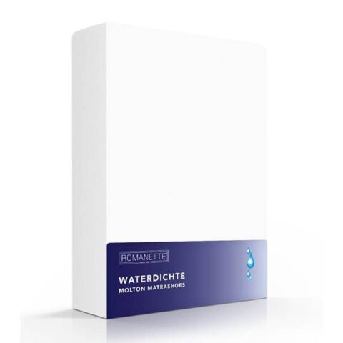 Romanette - Luxe Waterdichte Molton x cm Beddengoed Wit Katoen