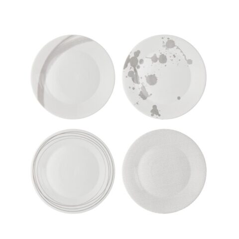 Royal Doulton Pacific Stone Bord Ø 23 cm - Set van 4 Servies Crème