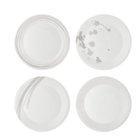 Royal Doulton Pacific Stone Bord Ø 28 cm - Set van 4 Servies Crème