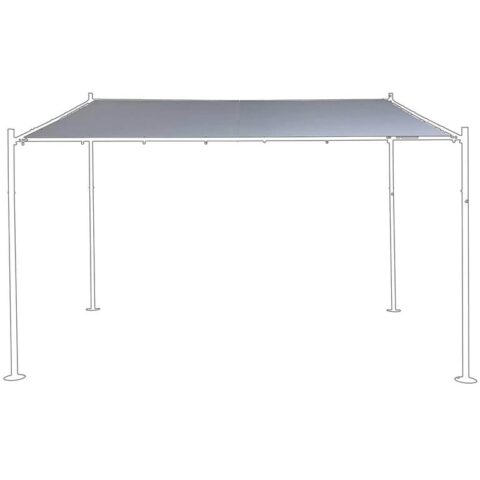 SORARA® Reservedoek voor Halve Milano 285 x 400 cm Grijs Zonwering Grijs Polyester