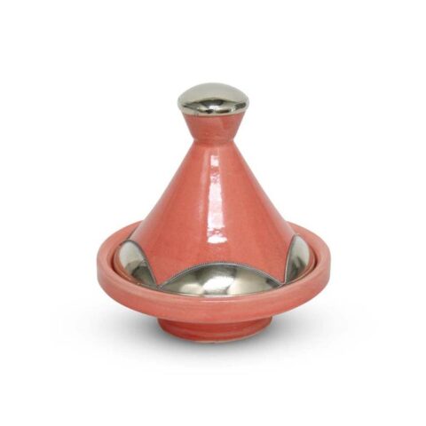 Safaary - Marokkaanse Tajine mini Zalm Metaal Ø 13 x 14cm Pannen  Aardewerk