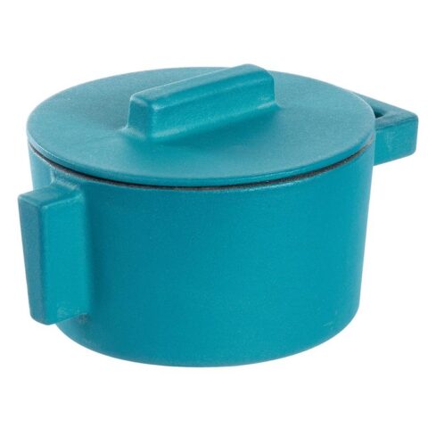 Sambonet - Braadpan Blauw 10 cm incl deksel - Sambonet Pannen Blauw Gietijzer