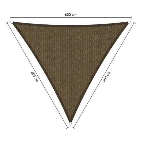 Shadow Comfort driehoek 6x6x6m Japanese Brown Zonwering Bruin Polyester