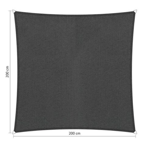 Shadow Comfort vierkant 2x2m Carbon Black Zonwering Antraciet Polyester