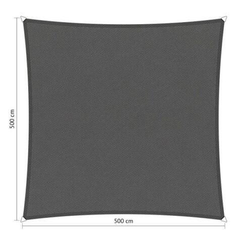 Shadow Comfort waterafstotend vierkant 5x5m Vintage Grey Zonwering Grijs Polyester